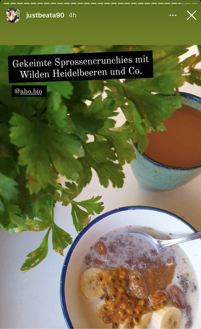 UGC AHO Sprossen Crunchies Schale Bananen Getränk