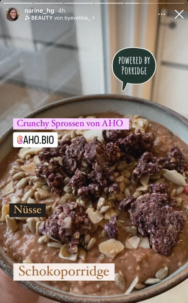UGC AHO Sprossen Crunchies Schokoporridge