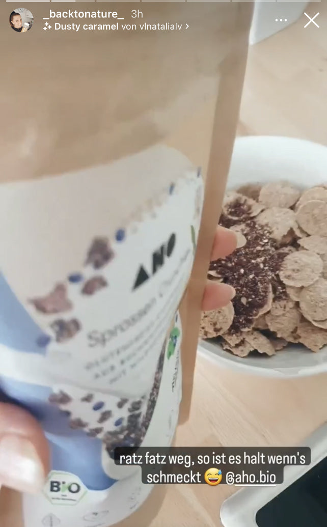 UGC AHO Sprossen Crunchies Verpackung 'ratz fatz weg'