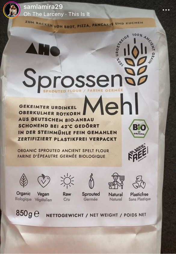 UGC AHO Sprossen Mehl Verpackung geknickt