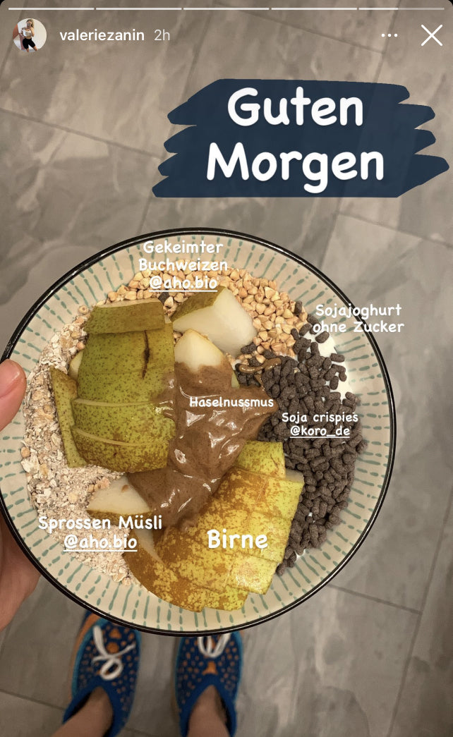 UGC AHO Sprossen Müsli Bowl Obst 'Guten Morgen'