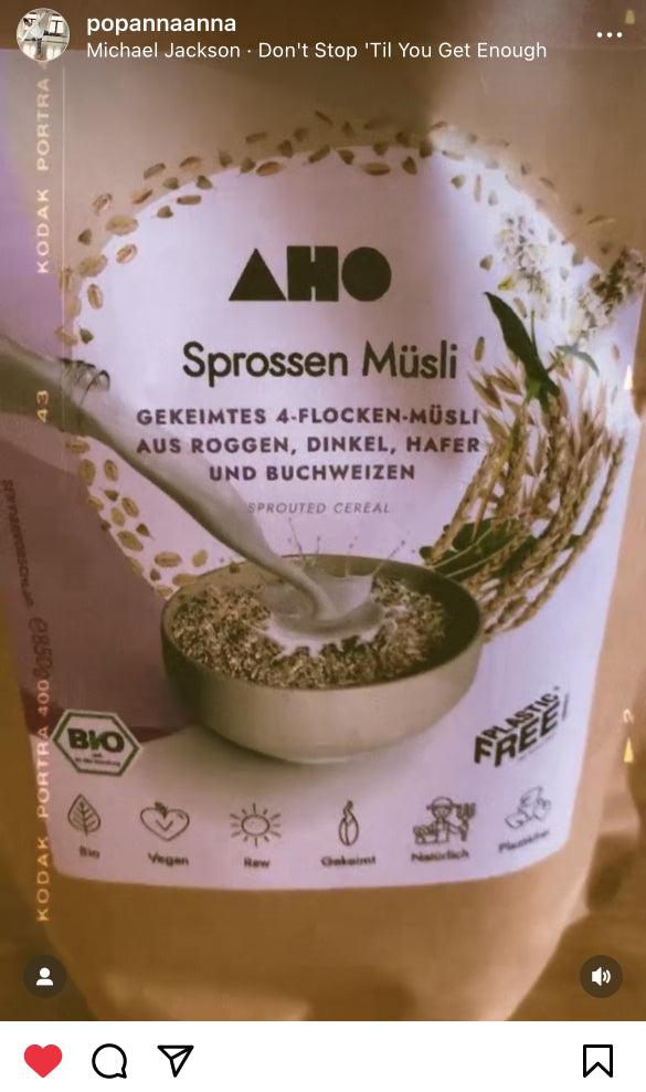 UGC AHO Sprossen Müsli Verpackung Camera Filter