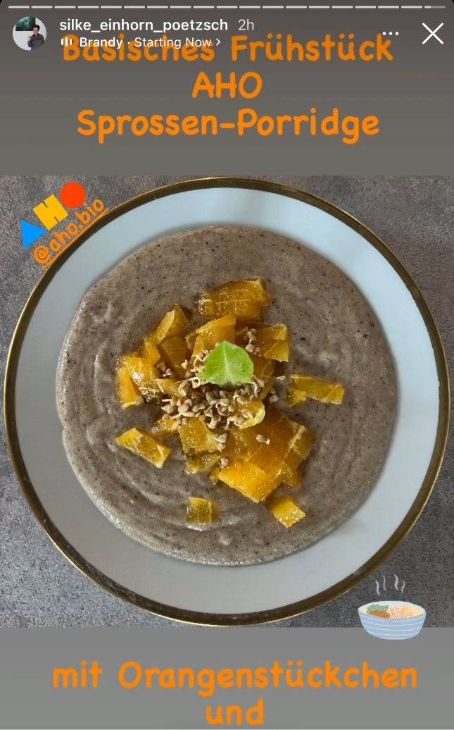 UGC AHO Sprossen Porridge Bowl Orangenstückchen
