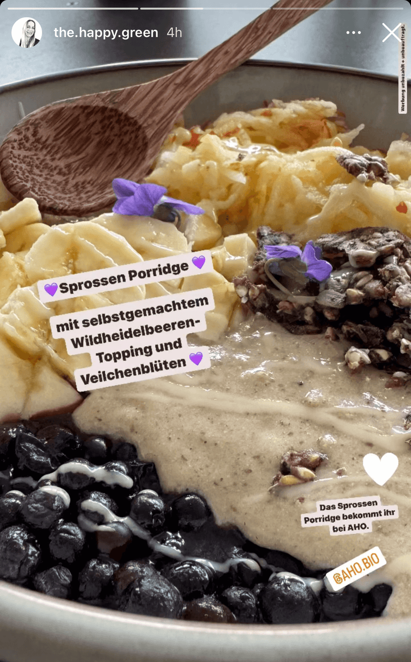 UGC AHO Sprossen Porridge Bowl bekommt ihr