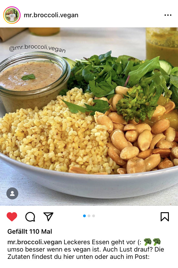 UGC AHO Sprossen Reis Bowl Erdnüsse Dip