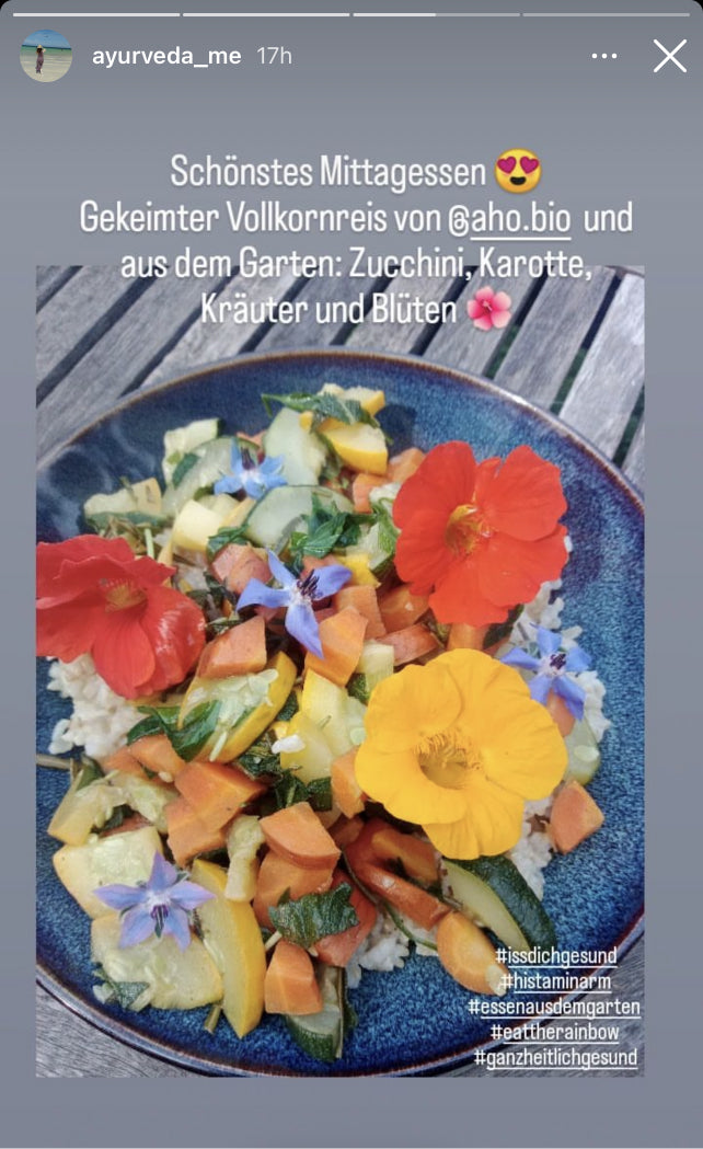 UGC AHO Sprossen Reis Bowl mit Blumen