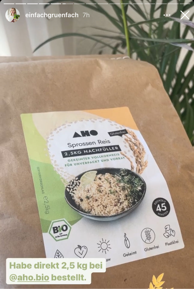 UGC AHO Sprossen Reis Verpackung 2kg 'einfachgruenfach'
