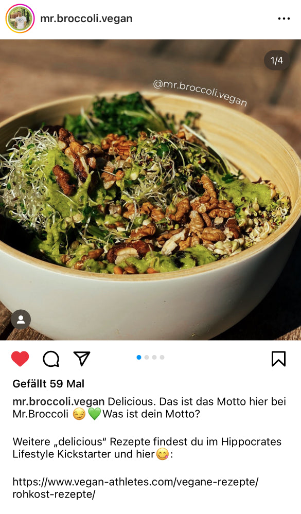 UGC AHO aktivierte Walnüsse Sprossen Broccoli