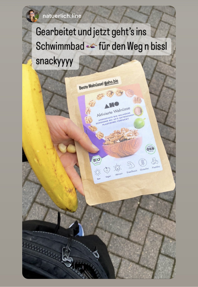 UGC AHO aktivierte Walnüsse Verapckung Banane