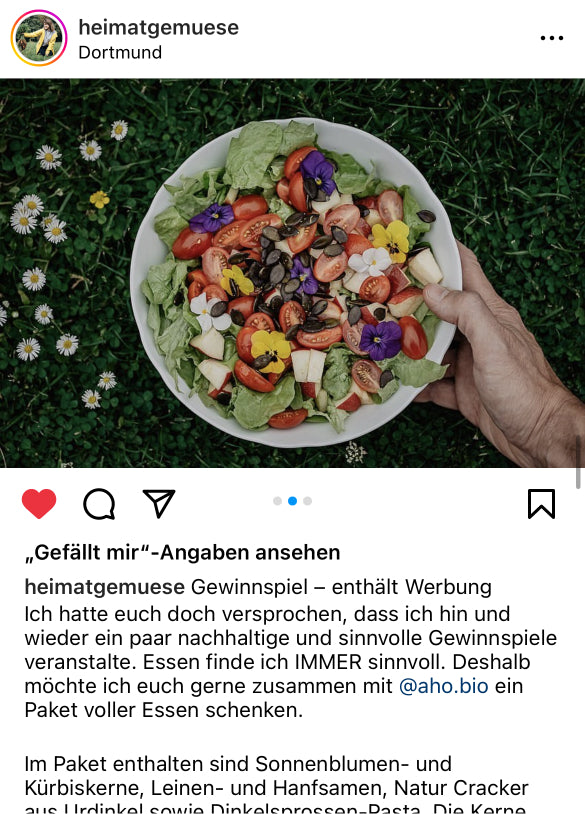 UGC AHO gekeimte Kürbiskerne Bowl