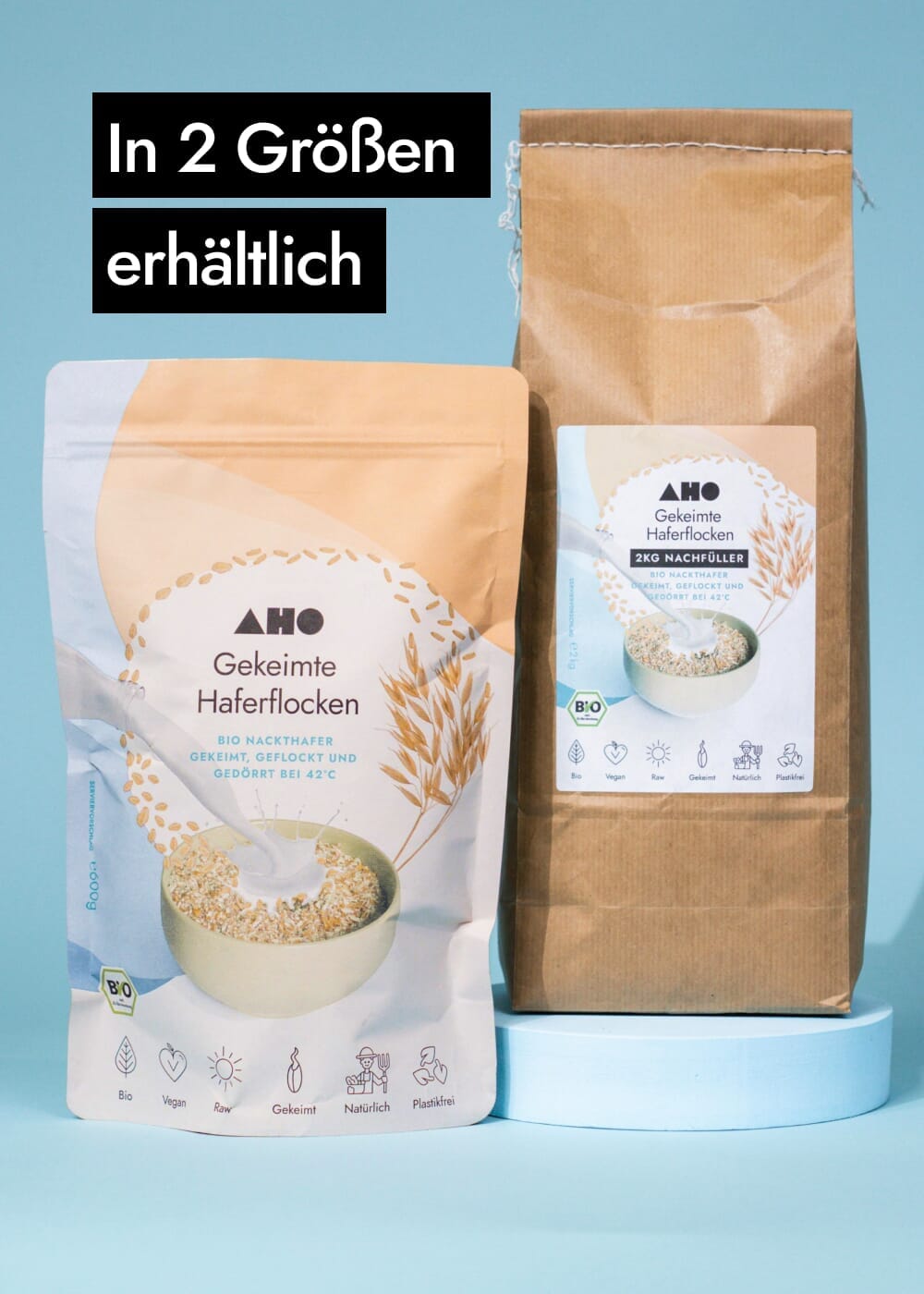 AHO Bio Gekeimte Haferflocken Getreide AHO.BIO GmbH