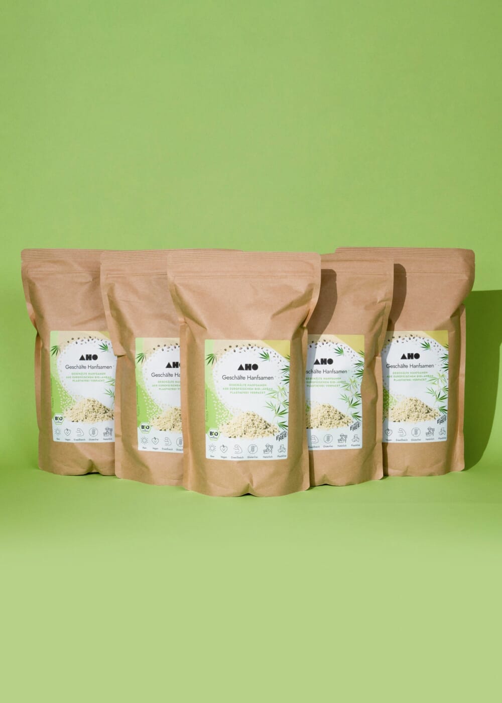AHO Geschälte Hanfsamen Ölsaaten AHO.BIO GmbH 4,25kg (5 Tüten)