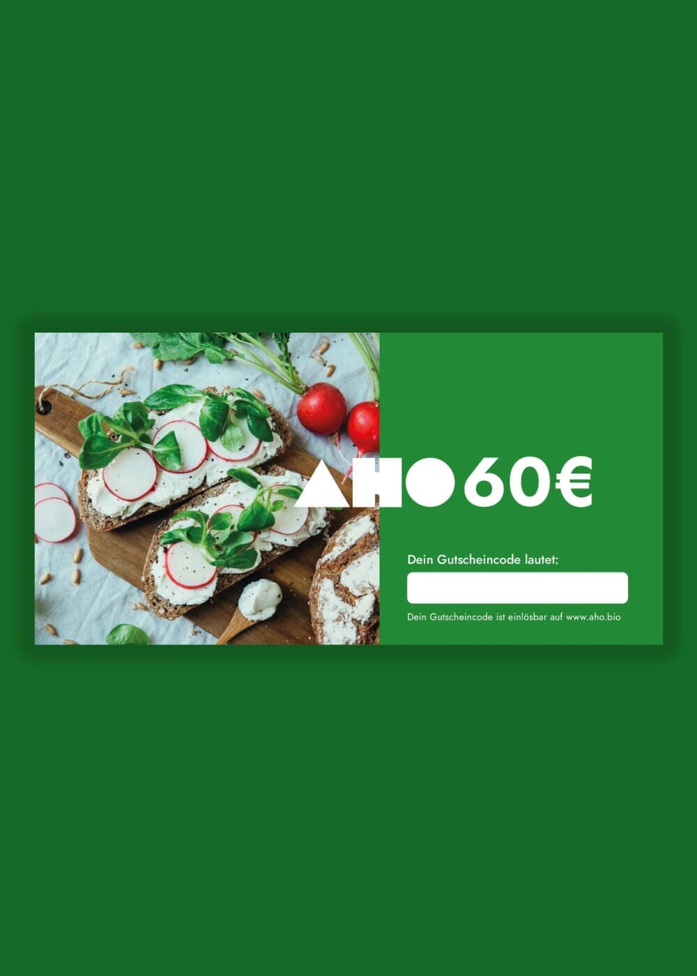 Geschenkgutschein Geschenkgutschein AHO.BIO GmbH 60,00 €