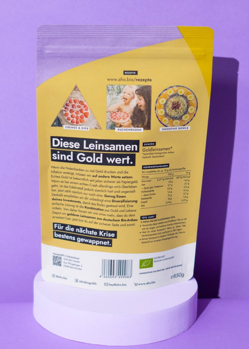 AHO Goldene Leinsamen Ölsaaten AHO.BIO GmbH