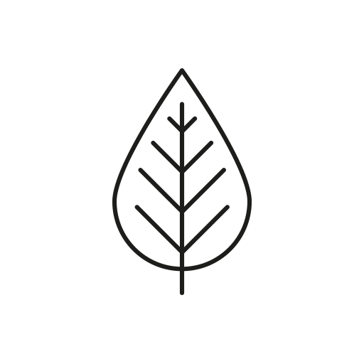 Laubblatt als Symbol: Bio-Qualität