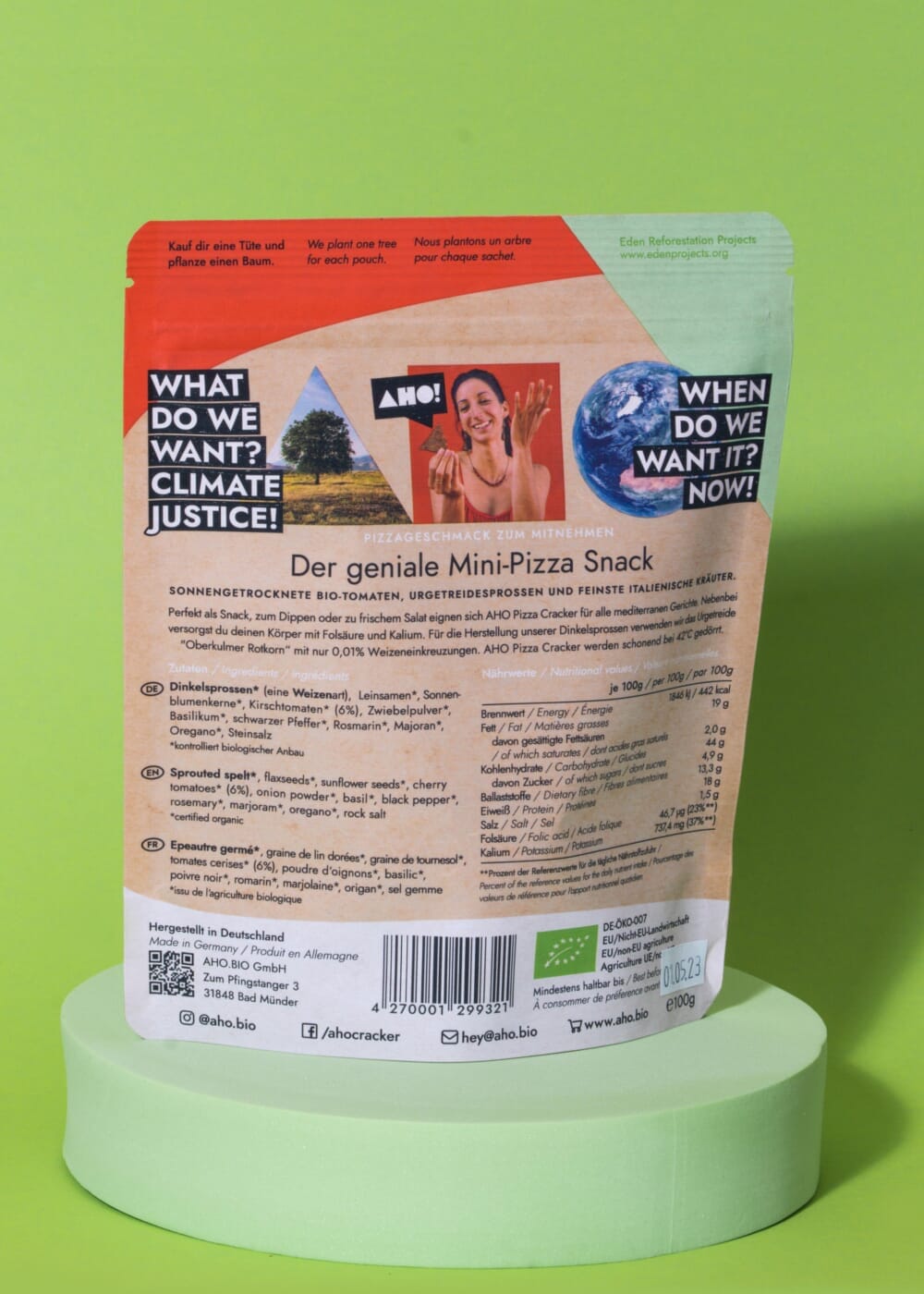 AHO Pizza Cracker 2.0 Raw Vegan Cracker AHO.BIO GmbH