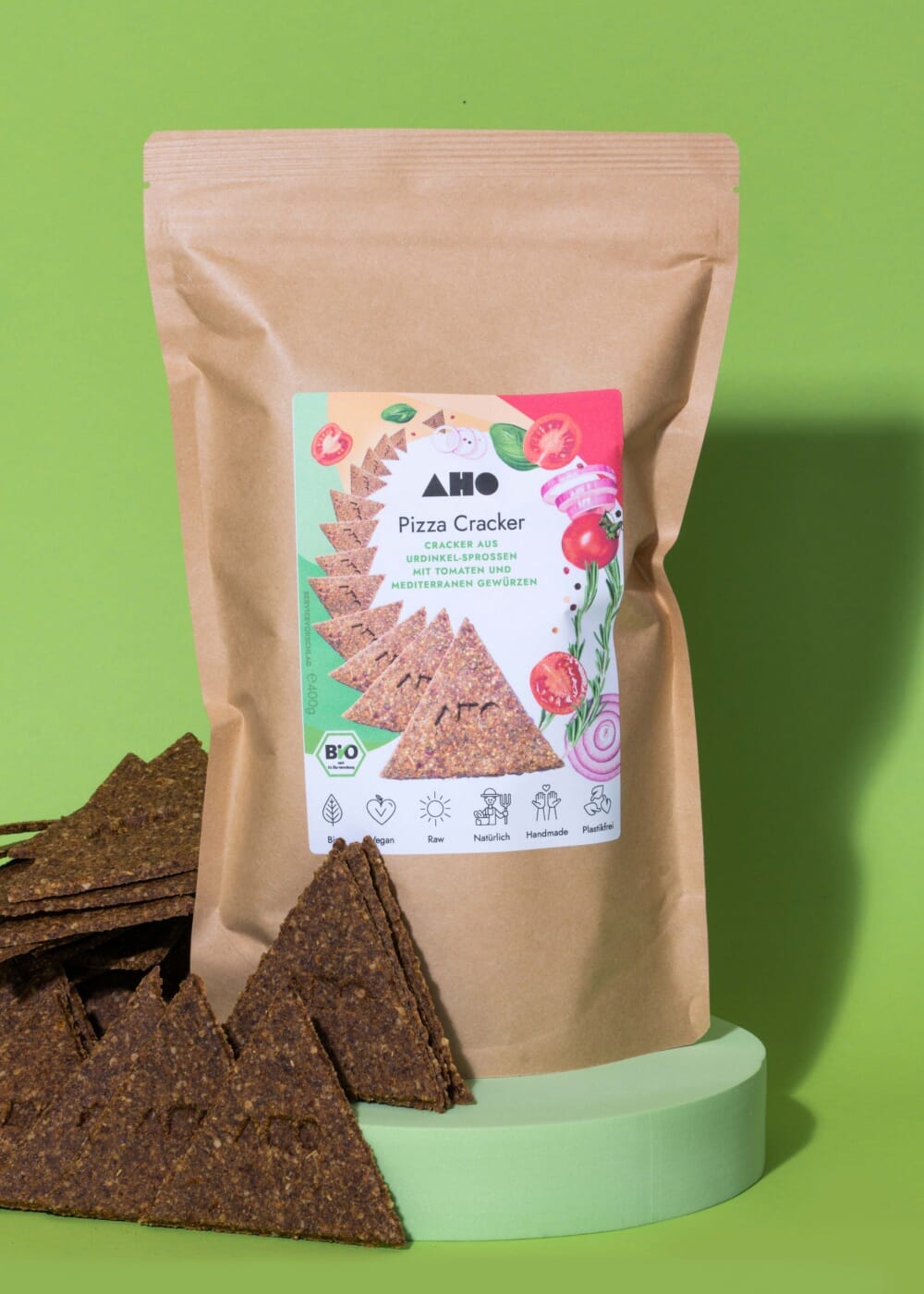 AHO Pizza Cracker 2.0 Raw Vegan Cracker AHO.BIO GmbH 400g Riesentüte