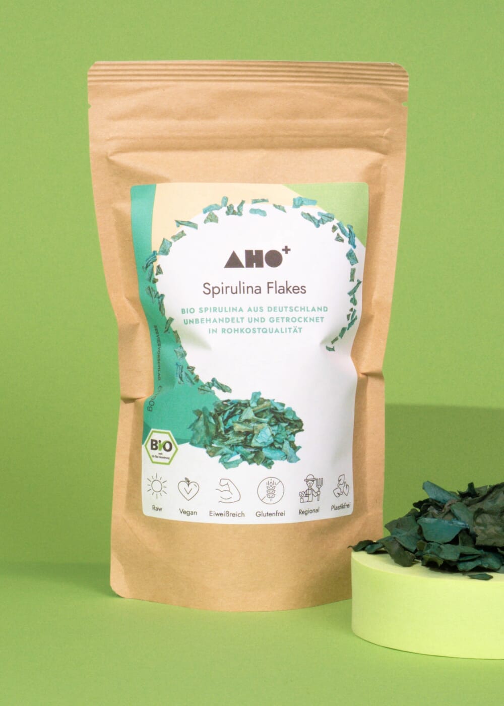 AHO Spirulina Flakes Raw Vegan Granola AHO.BIO GmbH