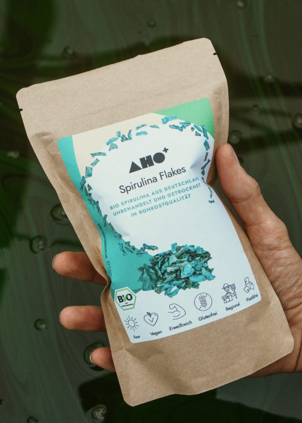 AHO Spirulina Flakes Raw Vegan Granola AHO.BIO GmbH