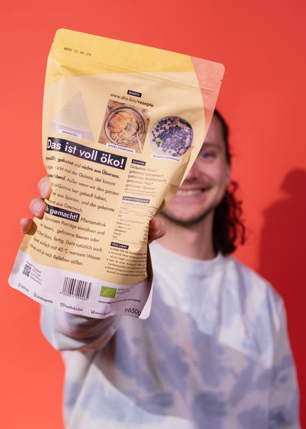 AHO Sprossen Porridge Raw Vegan Granola AHO.BIO GmbH