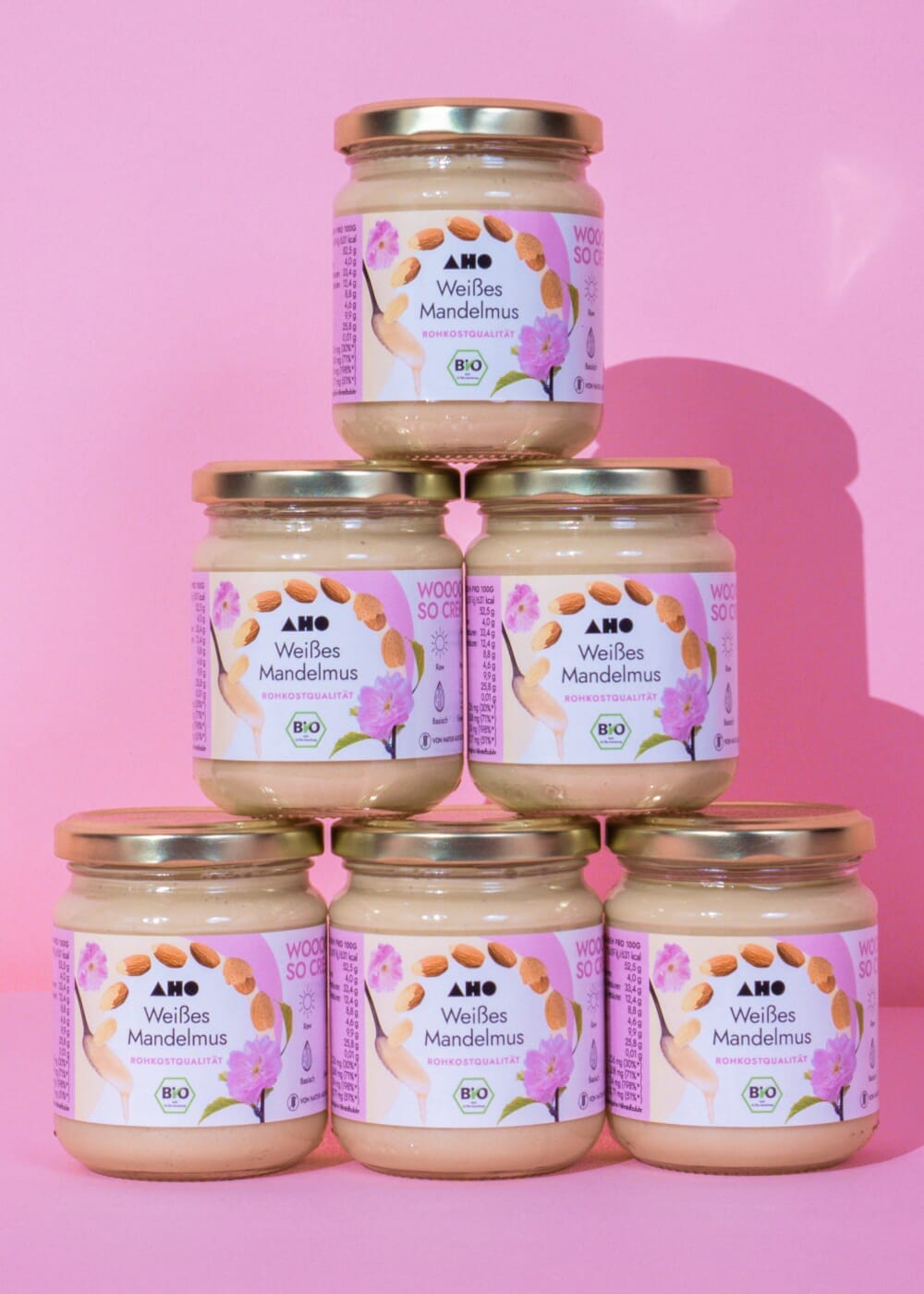 AHO Weißes Mandelmus Nüsse AHO.BIO GmbH 1,2kg (6 Gläser)