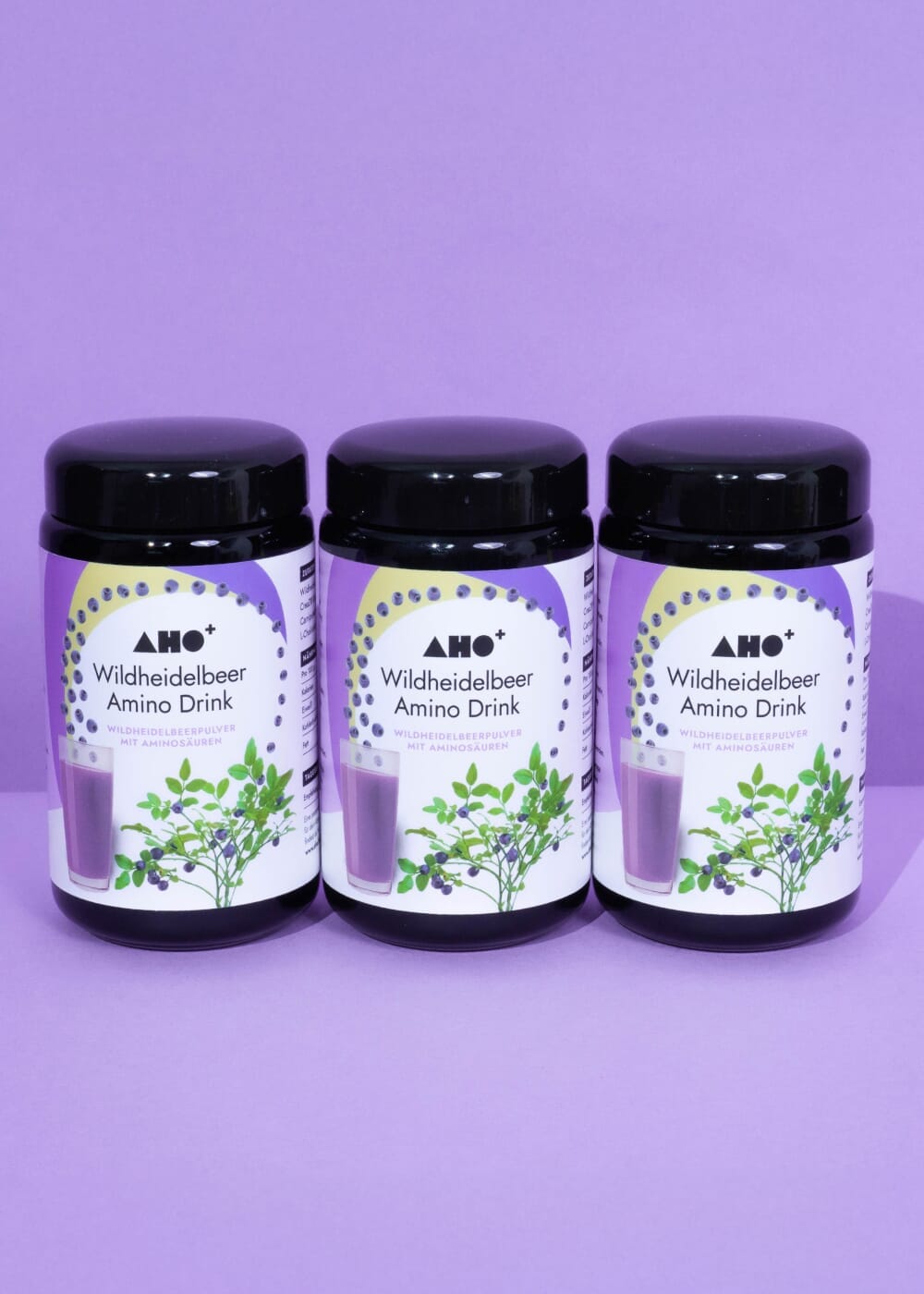 AHO Wildheidelbeer Amino Drink Nahrungsergänzung AHO.BIO GmbH 513g (3 Gläser)