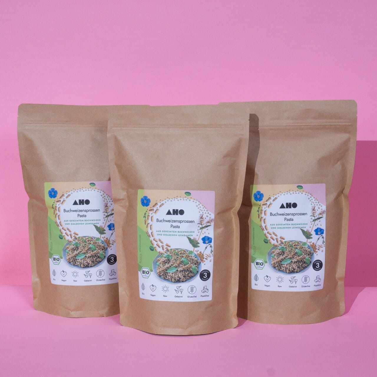AHO Buchweizensprossen Pasta Raw Vegan Pasta AHO.BIO GmbH