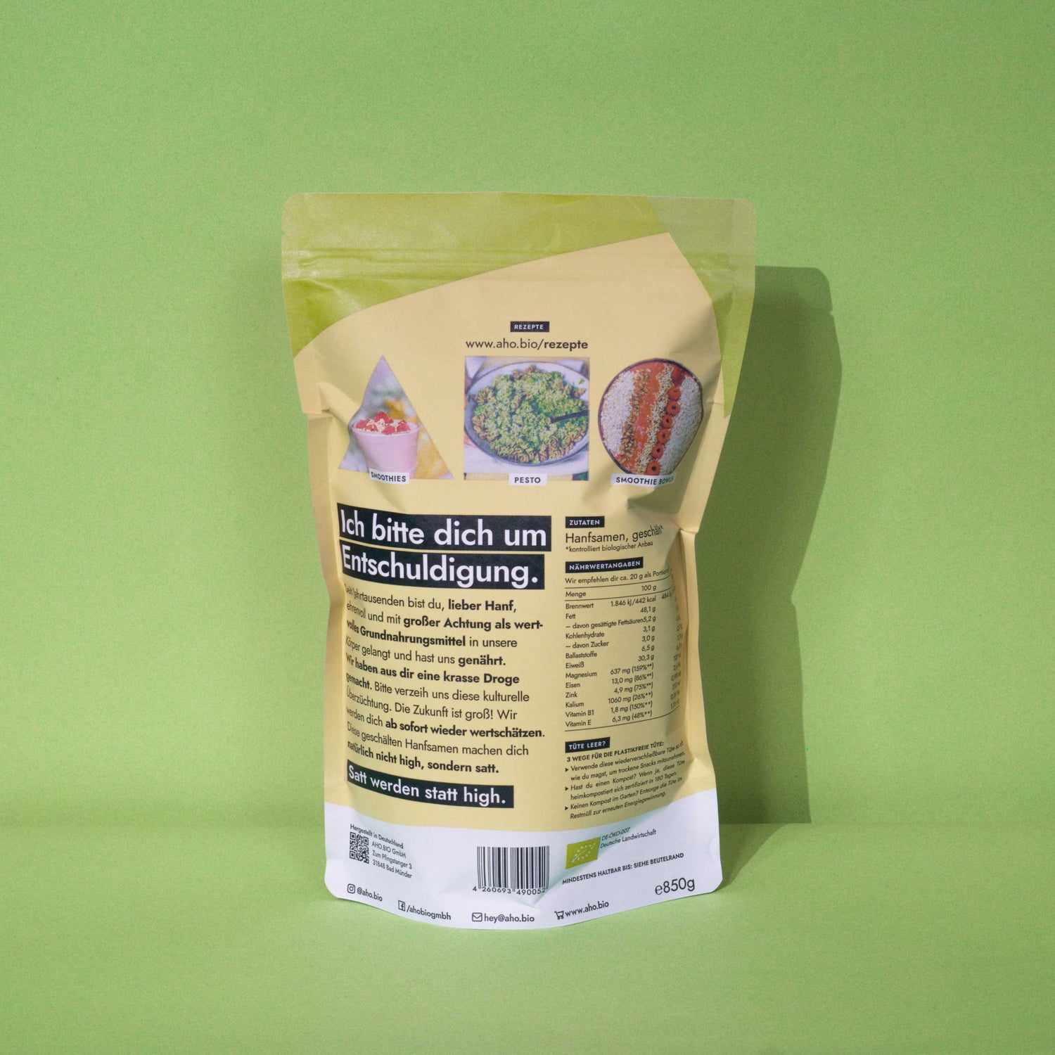 AHO Geschälte Hanfsamen Ölsaaten AHO.BIO GmbH