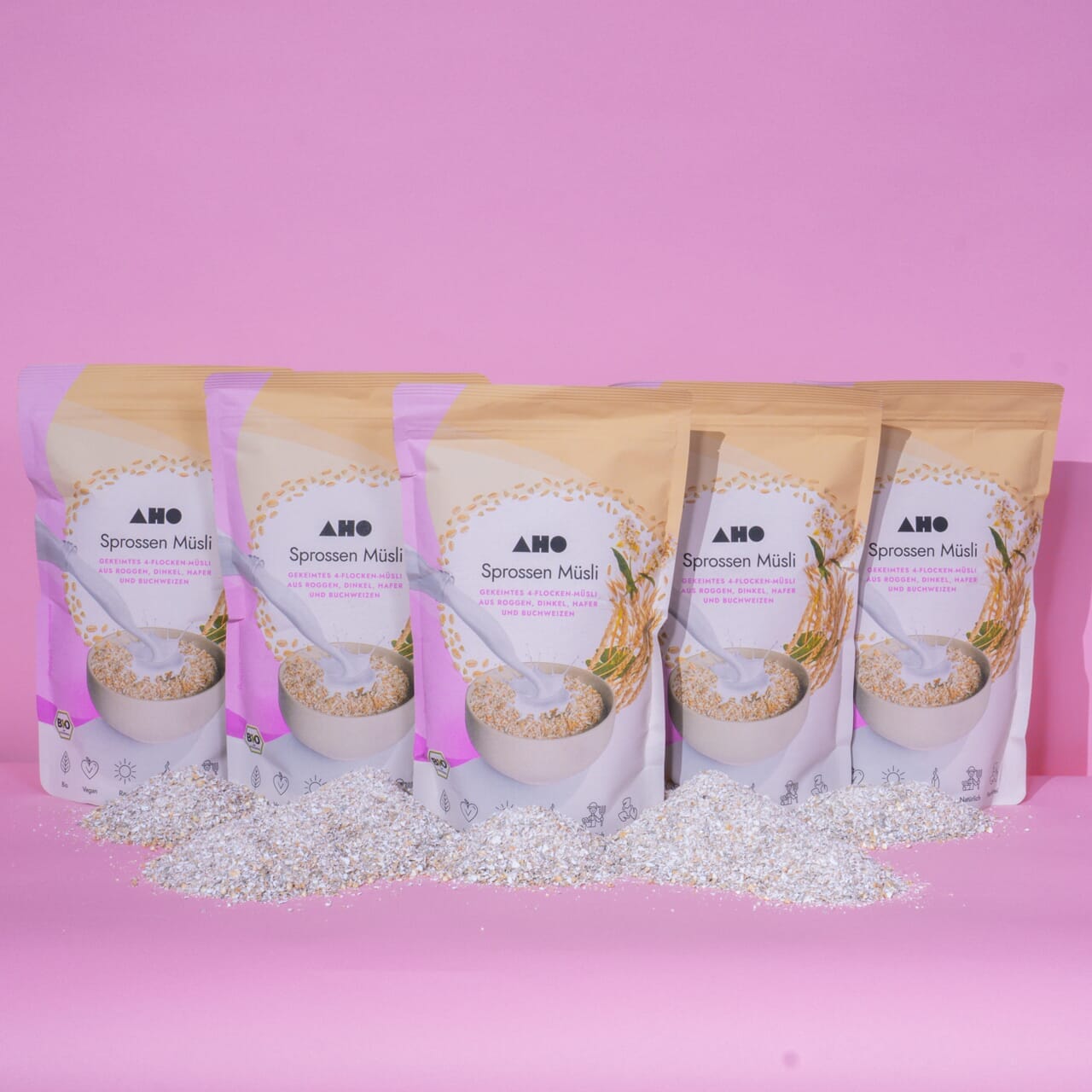 AHO Sprossen Müsli Getreide AHO.BIO GmbH 4,25kg (5 Tüten)