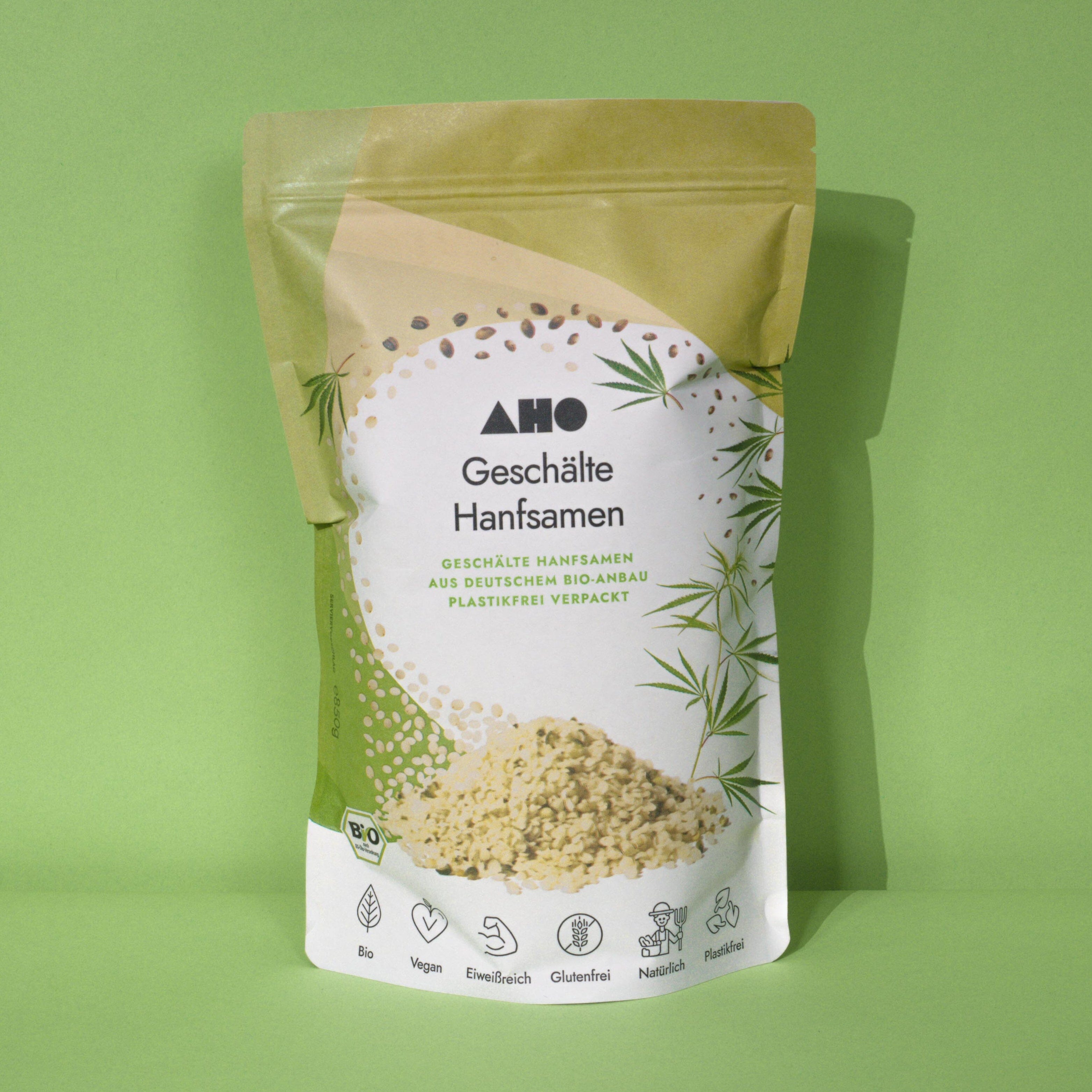 AHO Geschälte Hanfsamen Ölsaaten AHO.BIO GmbH 850g Riesentüte