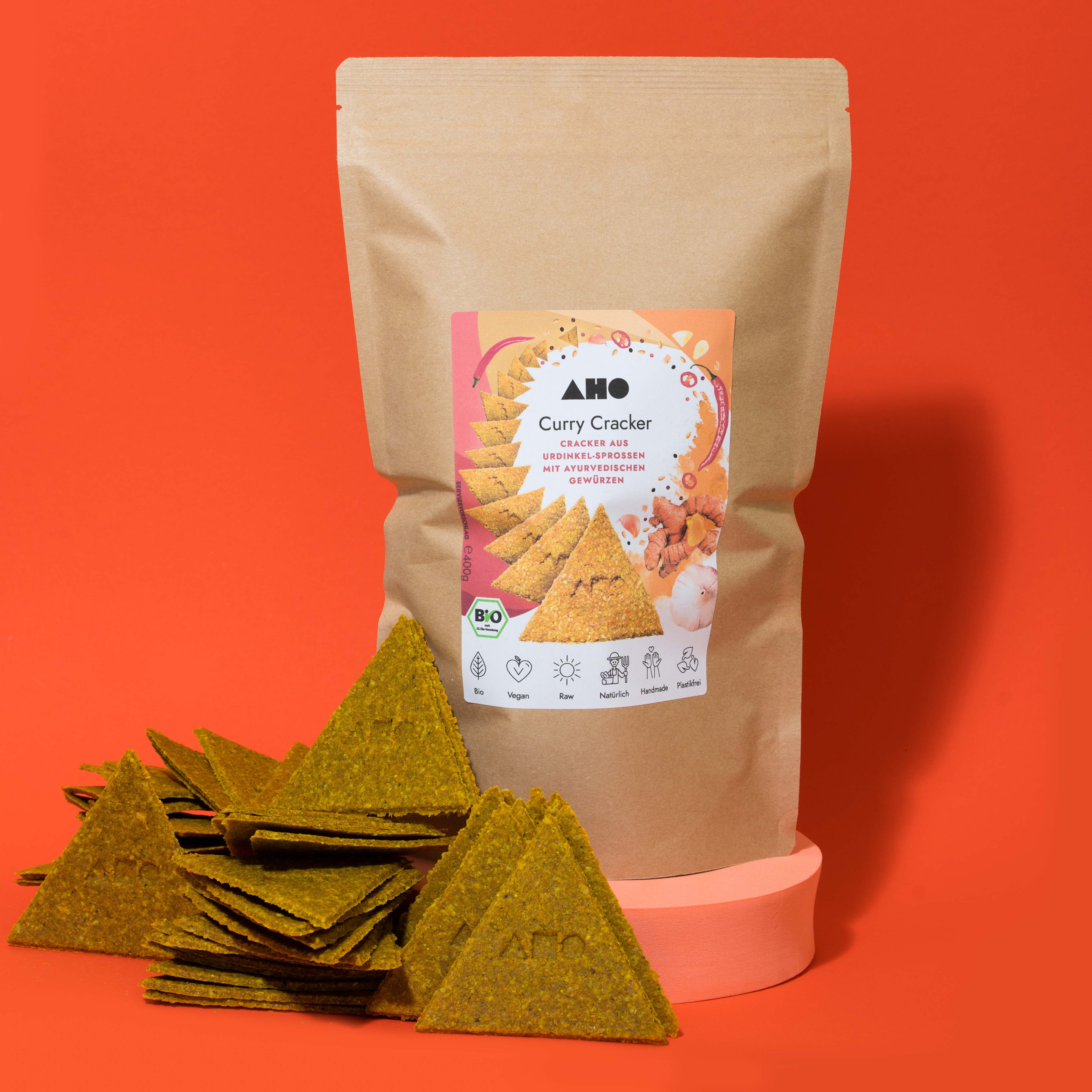AHO Curry Cracker 2.0 Raw Vegan Cracker AHO.BIO GmbH