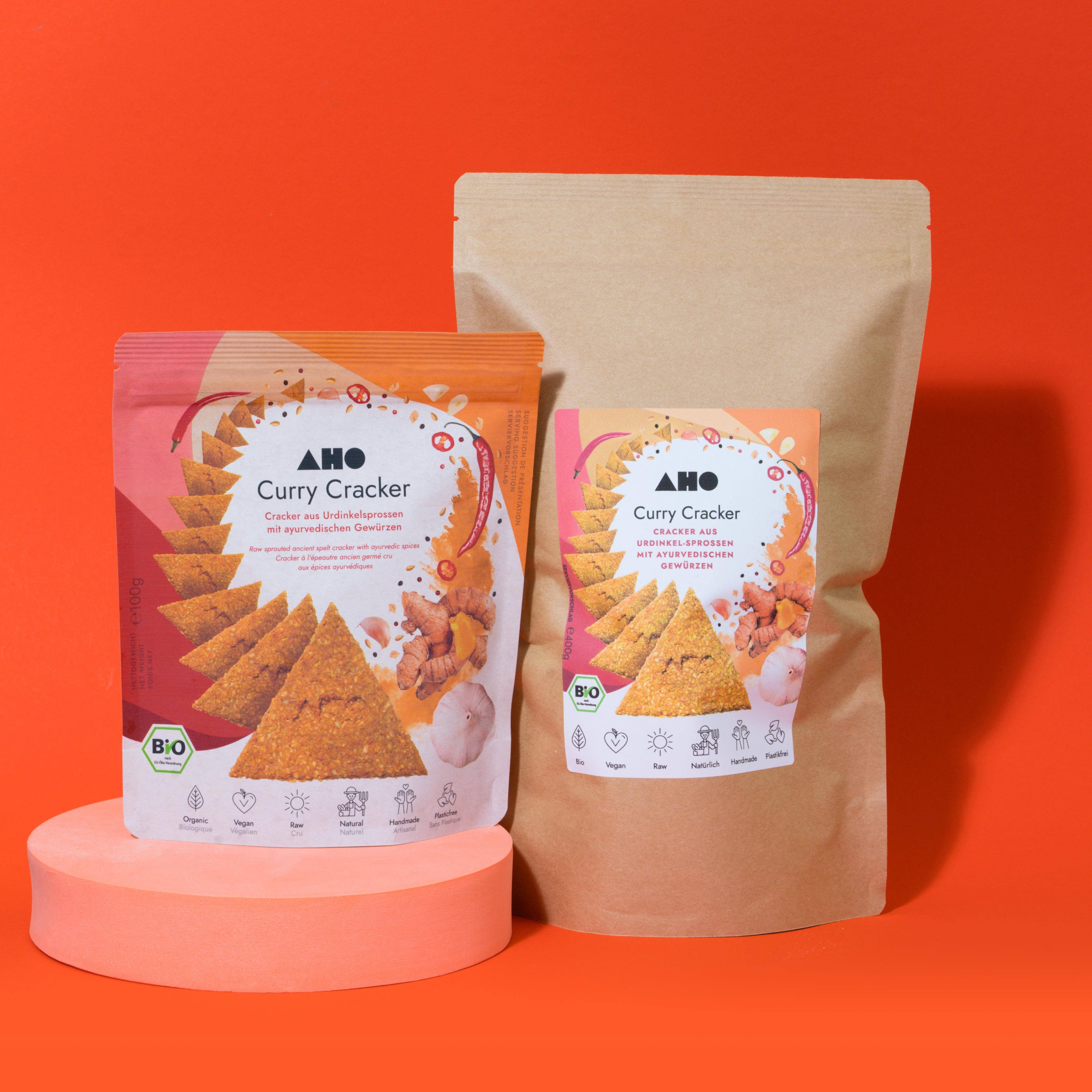 AHO Curry Cracker 2.0 Raw Vegan Cracker AHO.BIO GmbH