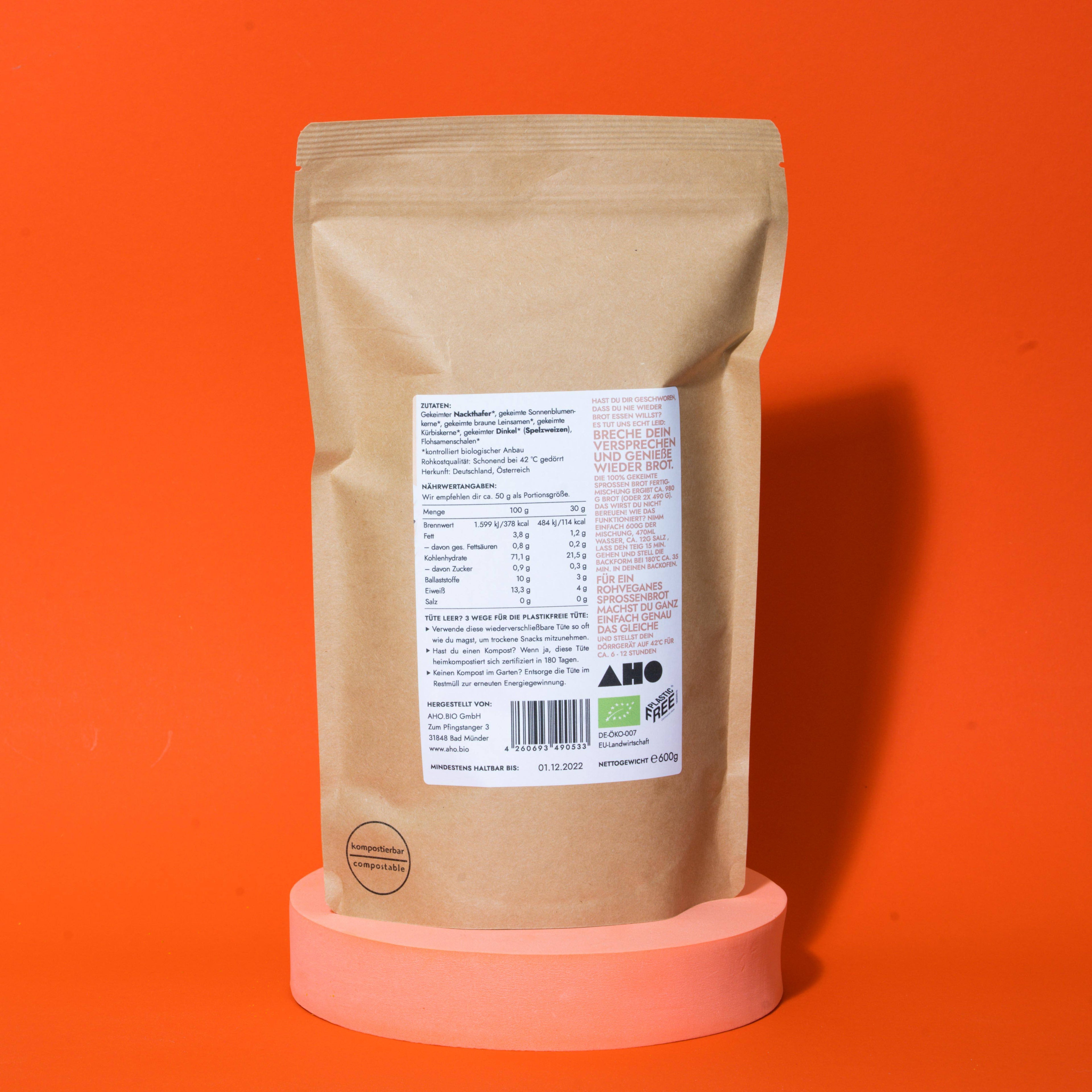 AHO Sprossen Brot Backmischung Getreide AHO.BIO GmbH