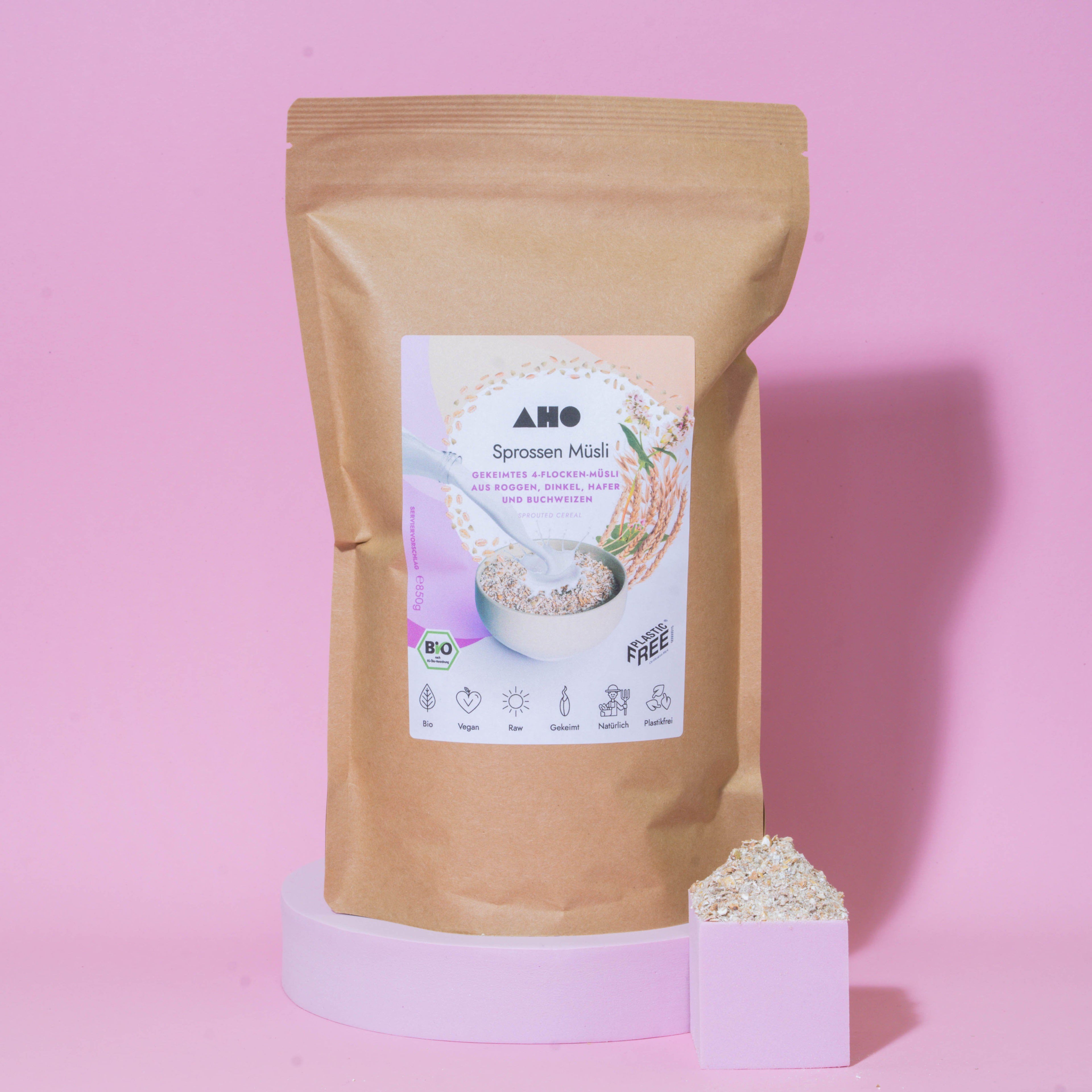 AHO Sprossen Müsli Getreide AHO.BIO GmbH 850 g Tüte