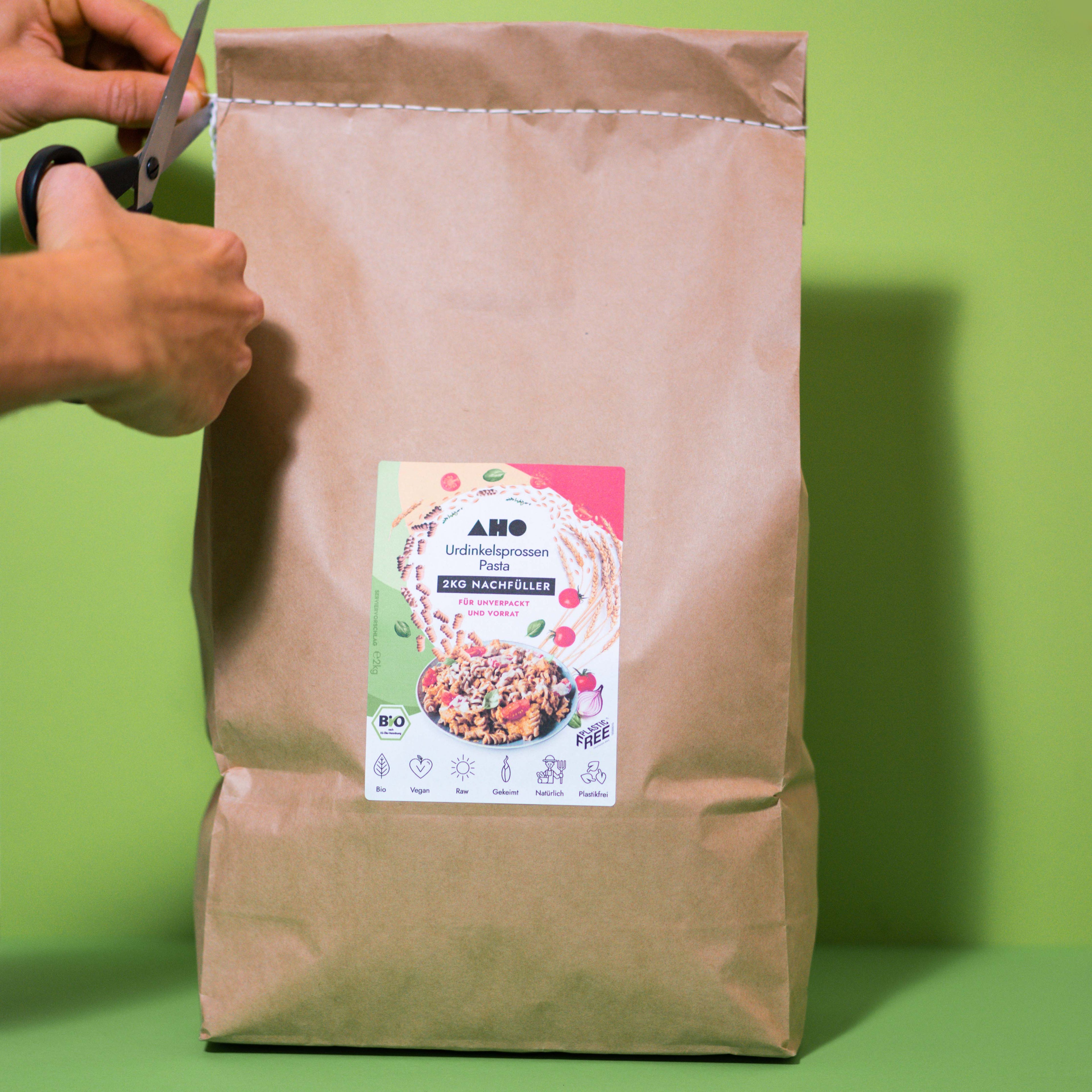 AHO Urdinkelsprossen Pasta 2.0 Raw Vegan Pasta AHO.BIO GmbH 2kg Nachfüller