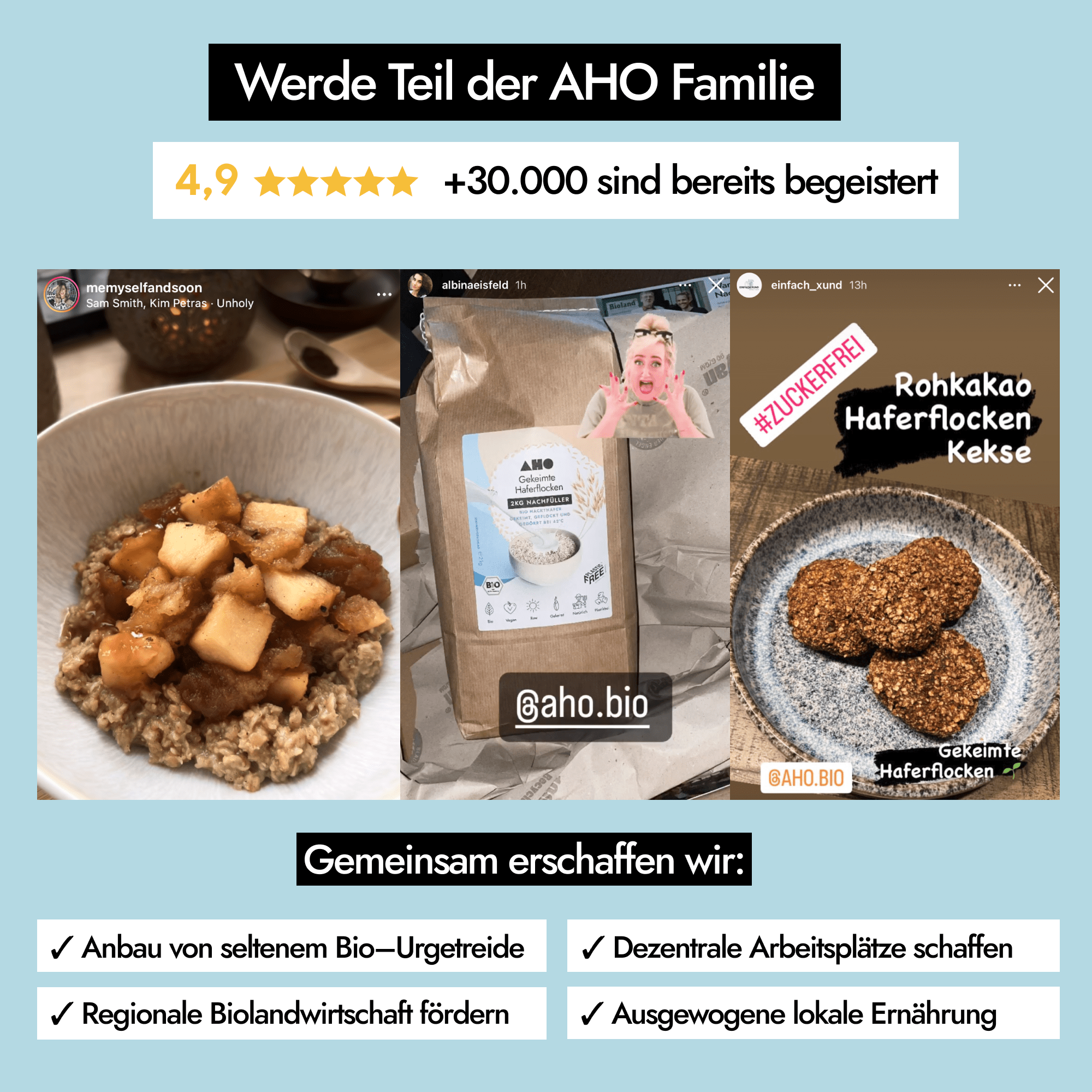 AHO Gekeimte Haferflocken Getreide AHO.BIO GmbH
