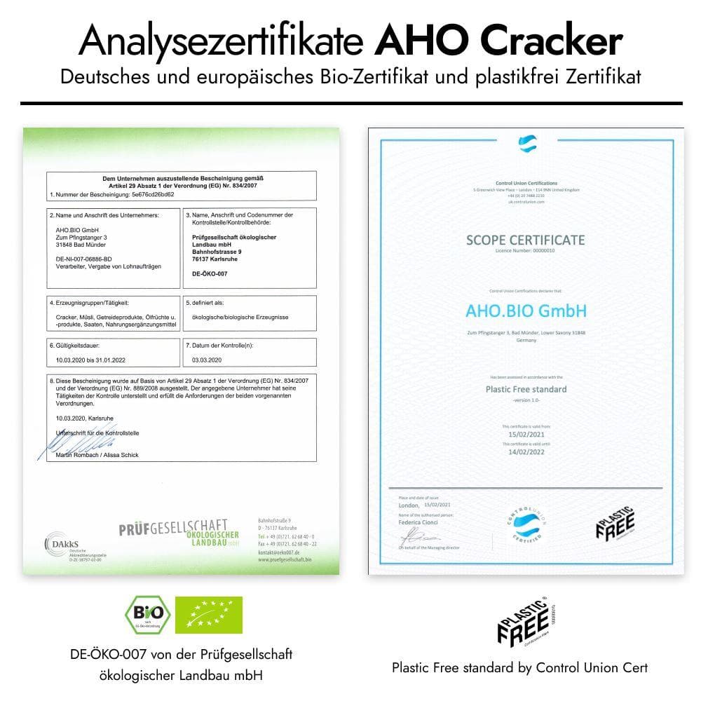 AHO Curry Cracker Raw Vegan Cracker AHO.BIO GmbH 