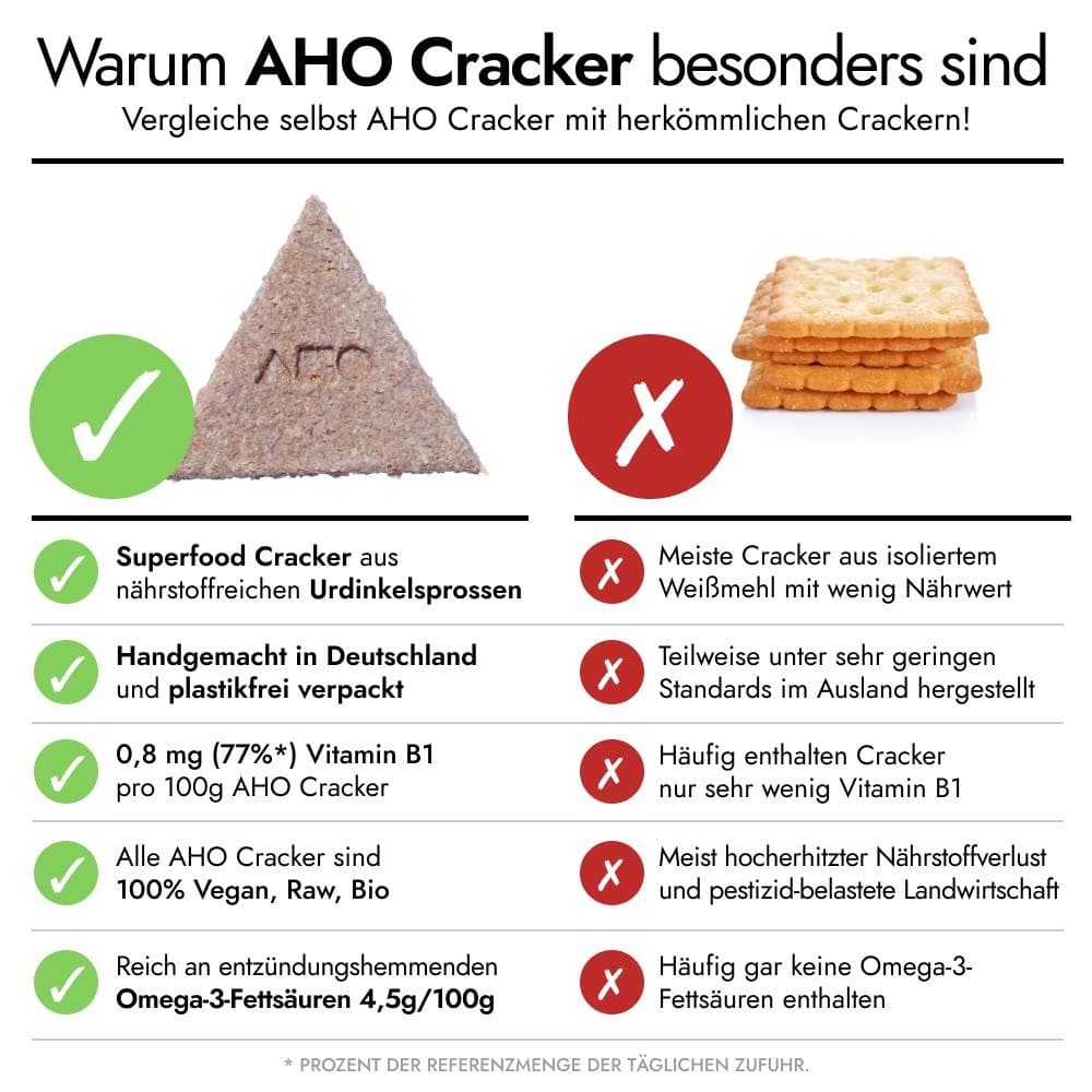 AHO Natur Cracker Raw Vegan Cracker AHO.BIO GmbH