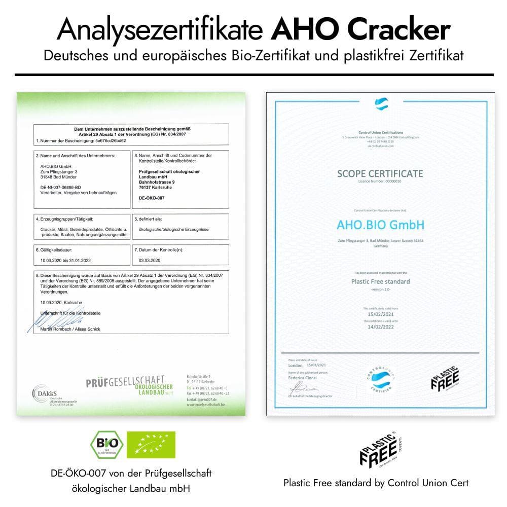 AHO Pizza Cracker Raw Vegan Cracker AHO.BIO GmbH