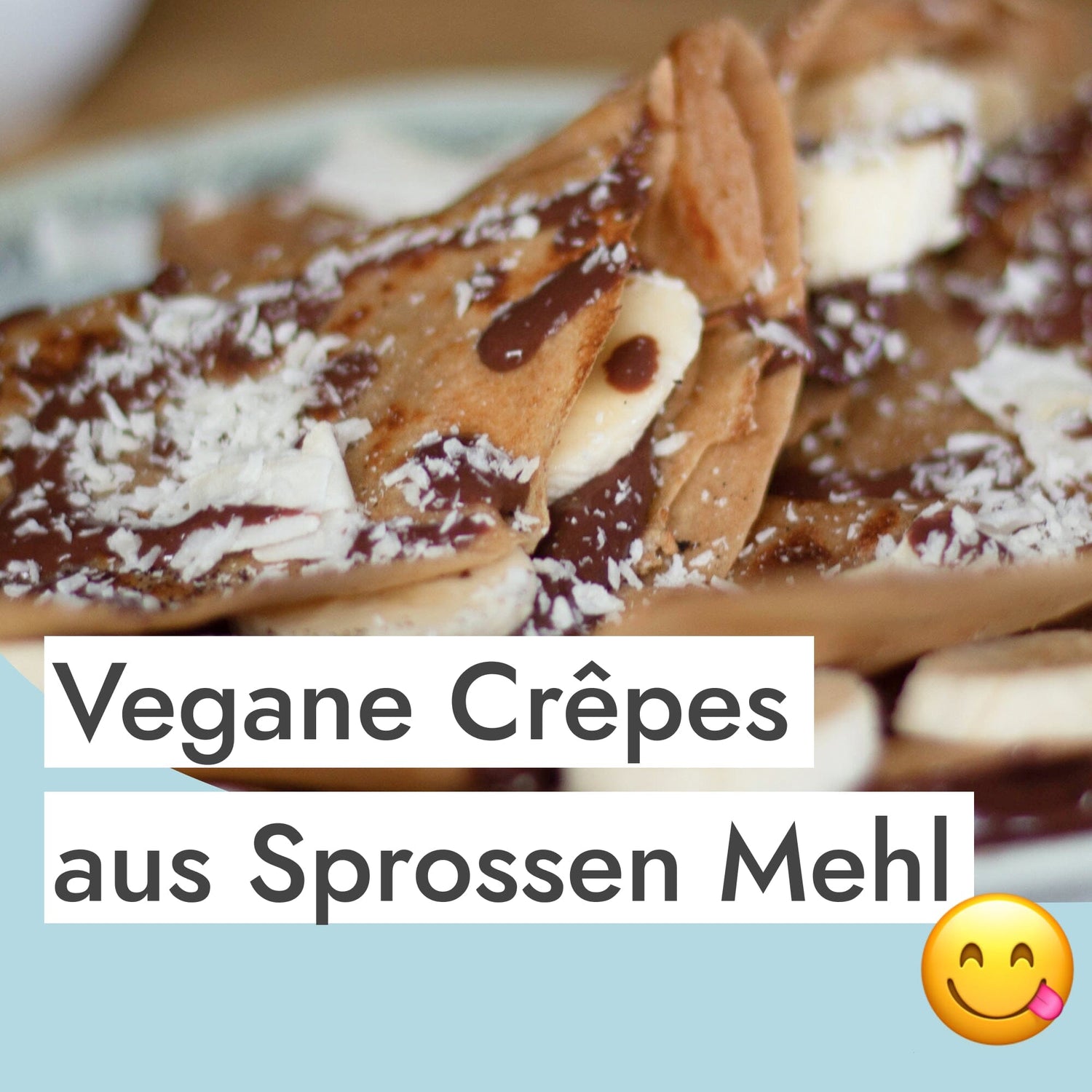 Leckere Vegane Superfood Crêpes aus Sprossen Mehl mit nur drei Zutaten