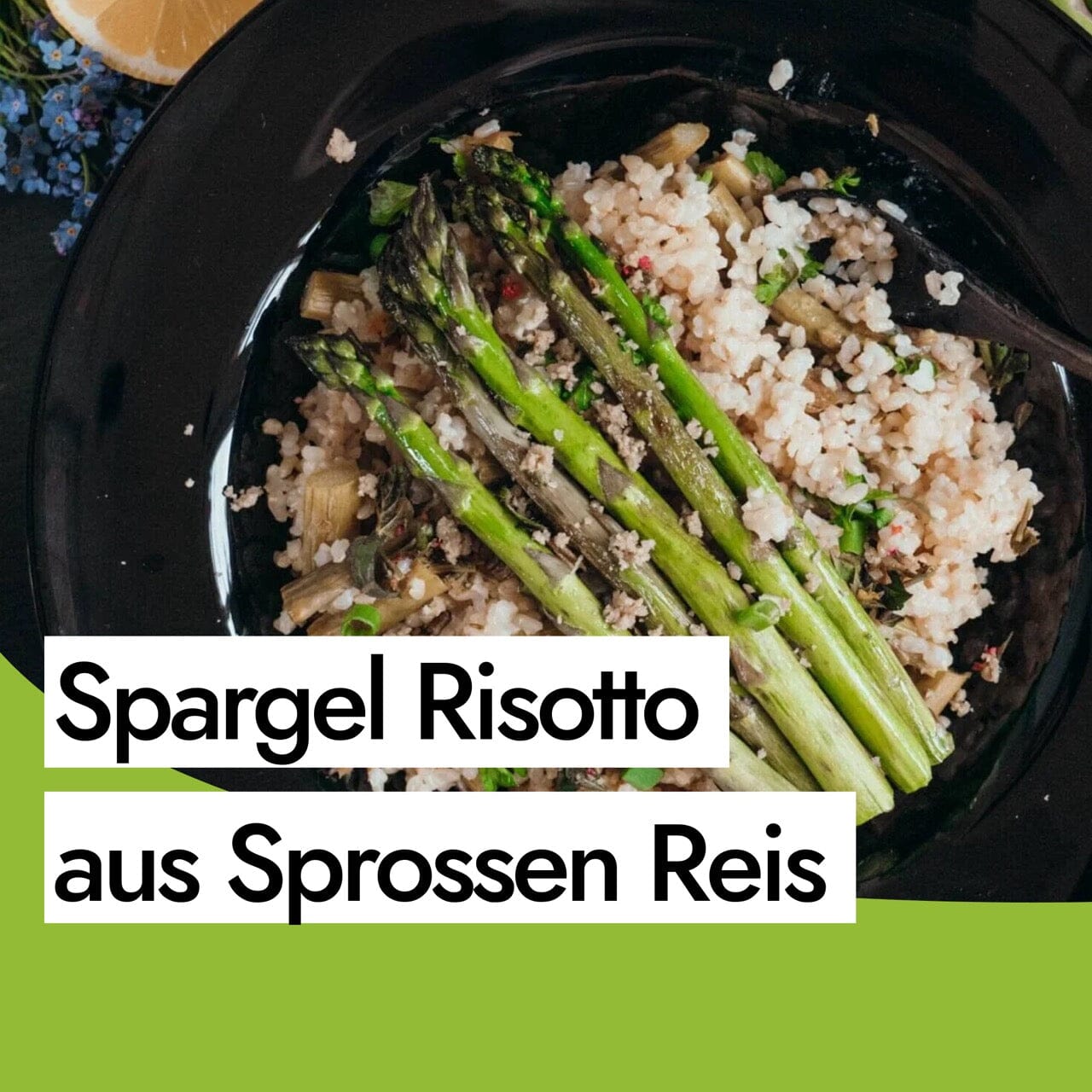 Glutenfreies Risotto mit grünem Spargel