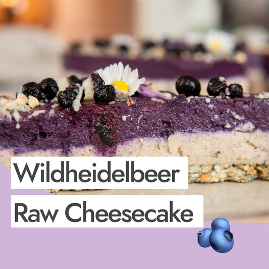 Wildheidelbeer Raw Cheesecake – Veganer Rohkost-Käsekuchen