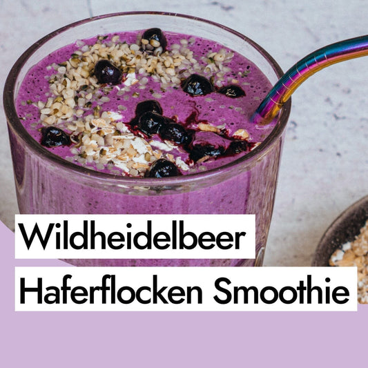 Wildheidelbeer Smoothie mit gekeimten Haferflocken