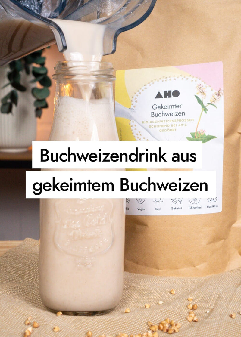Buchweizendrink aus gekeimtem Buchweizen