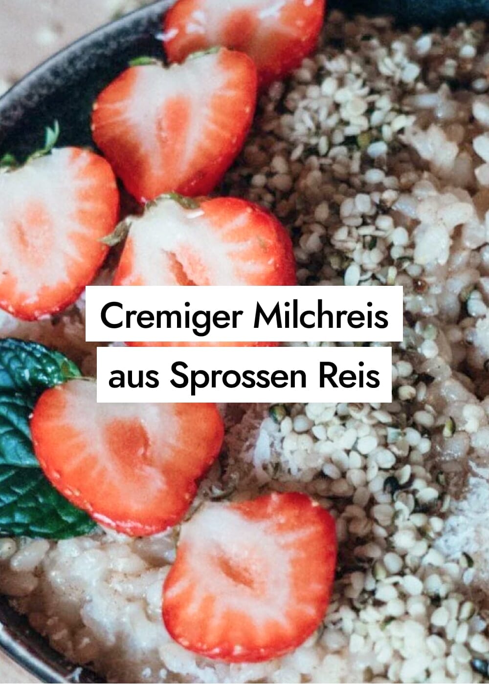 Cremiger Sprossen Milchreis selber machen mit frischen Erdbeeren