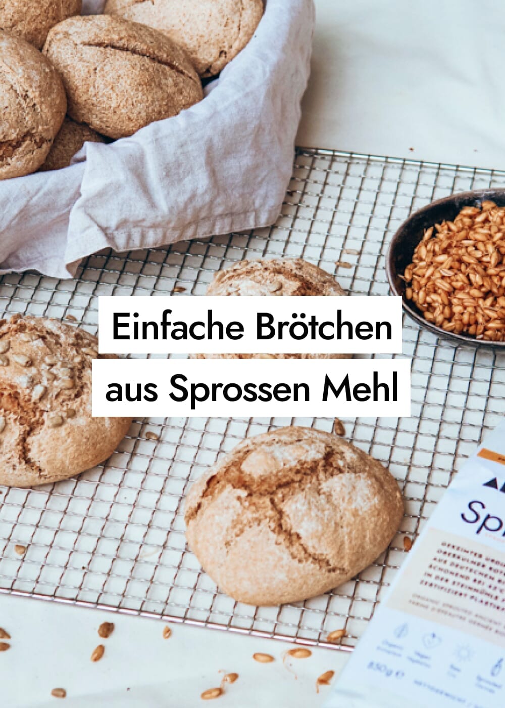 Einfache Brötchen aus AHO Sprossen Mehl