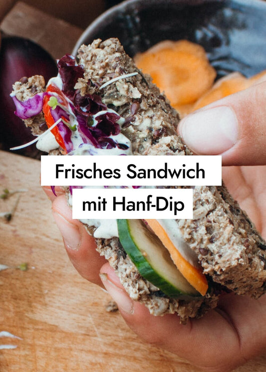 Sprossen Sandwich mit cremigem Hanf-Aufstrich