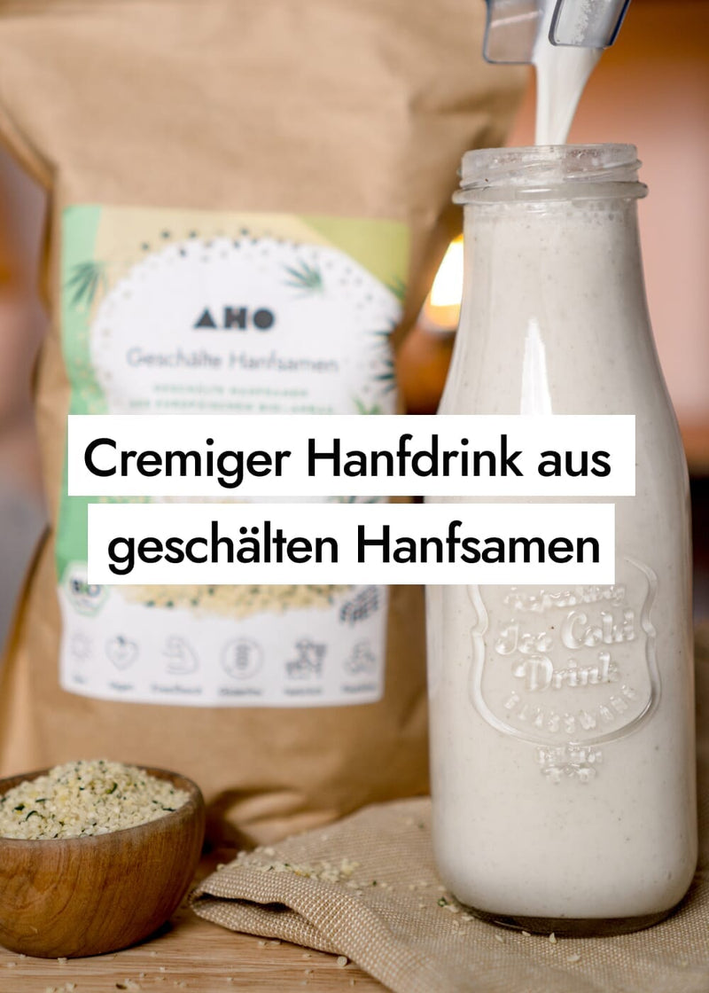 Cremiger Hanfdrink in Rohkostqualität selber machen