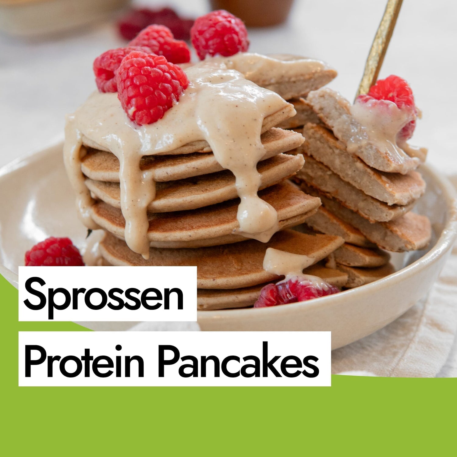 Proteinreiche Sprossen Pancakes mit Sprossen Protein
