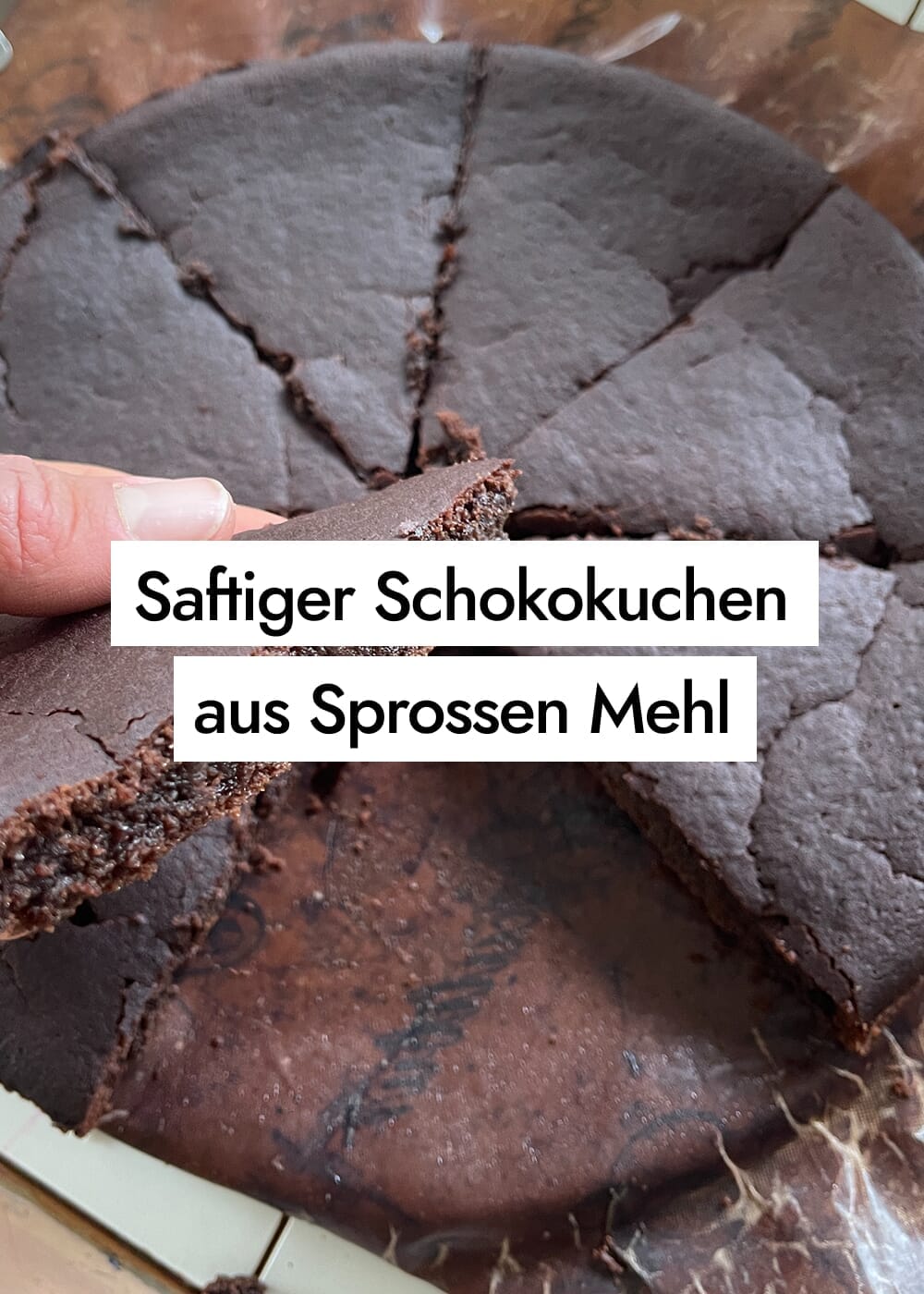Saftiger Schokokuchen ohne Zucker mit Sprossen Mehl